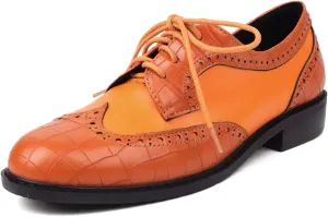MRKEWUNEY Fashion Oxford Shoes for Women Platform Block Heel Oxford Shoes
