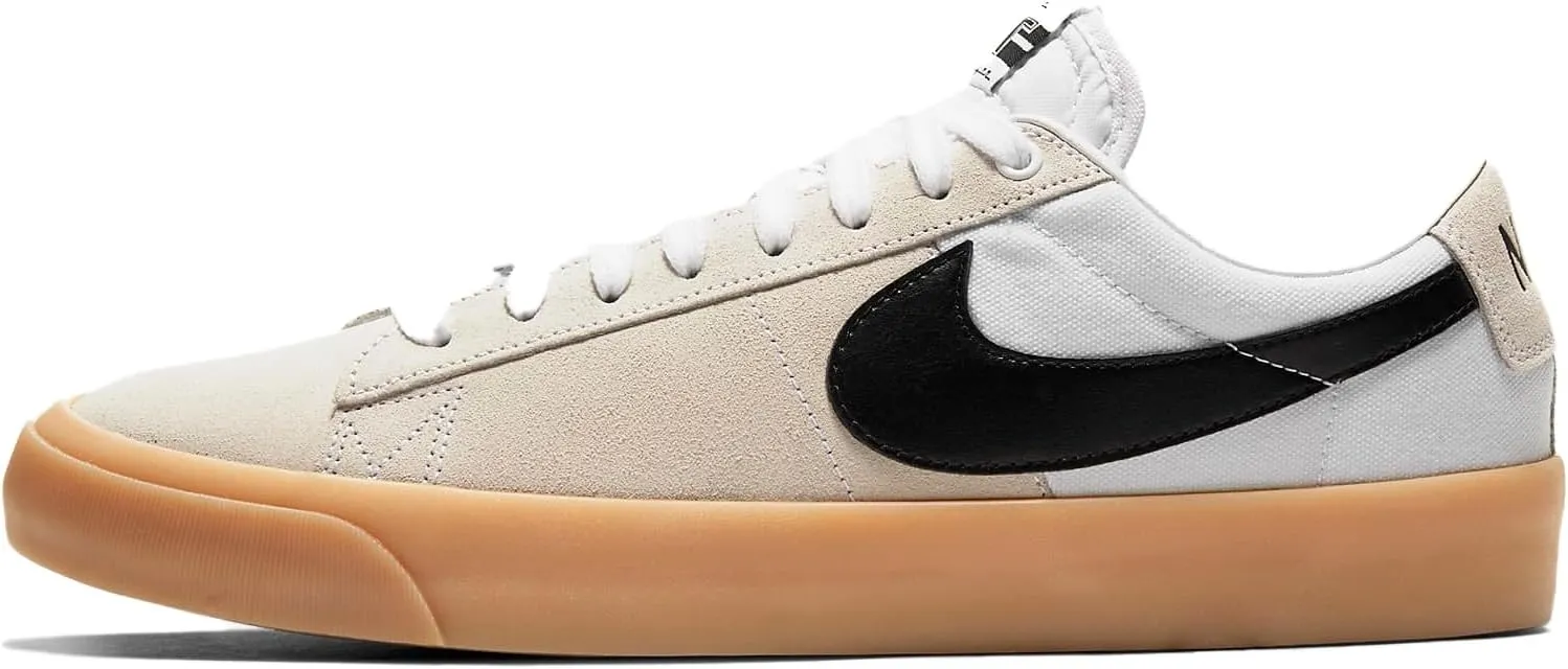 Nike SB Zoom Blazer Low Pro GT Skate Shoes (DC7695-100, White/White/White/Black) Size 9.5