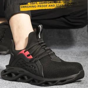 Oversized breathable fly-knit sneakers