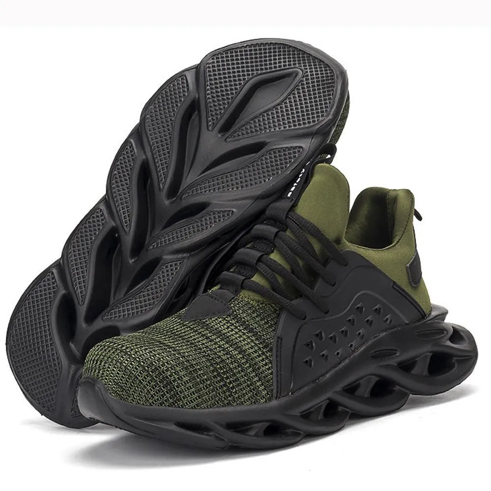 Oversized breathable fly-knit sneakers