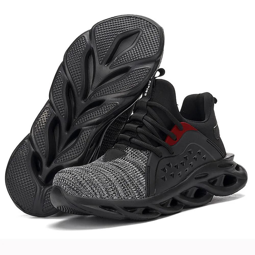 Oversized breathable fly-knit sneakers