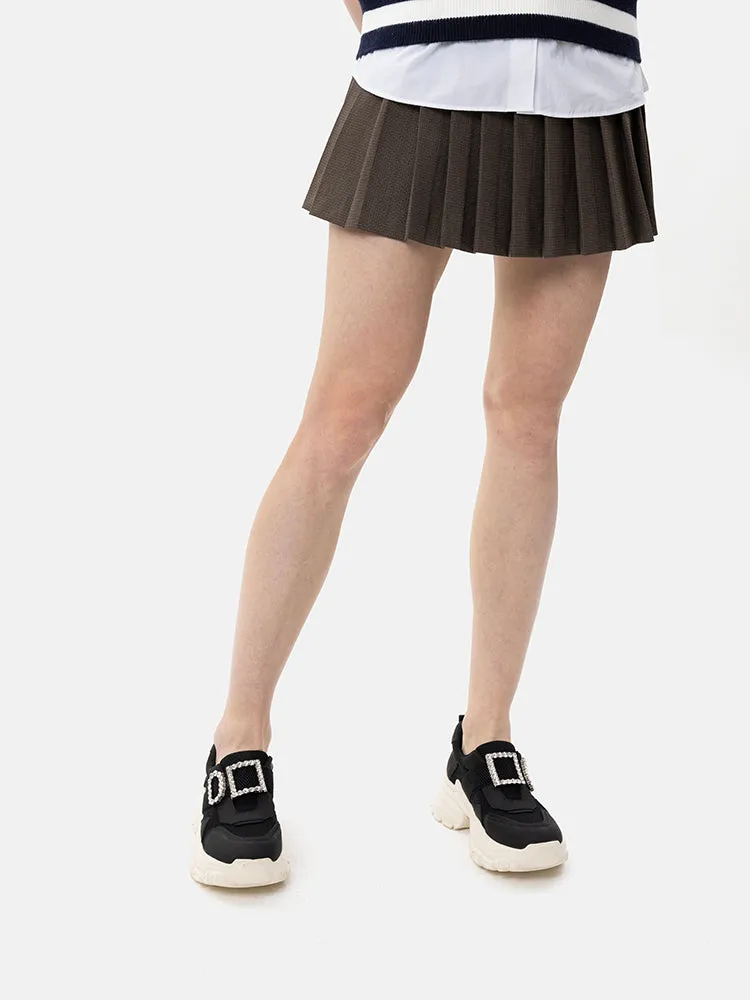Raven Crystal Embellished Buckle Sneakers