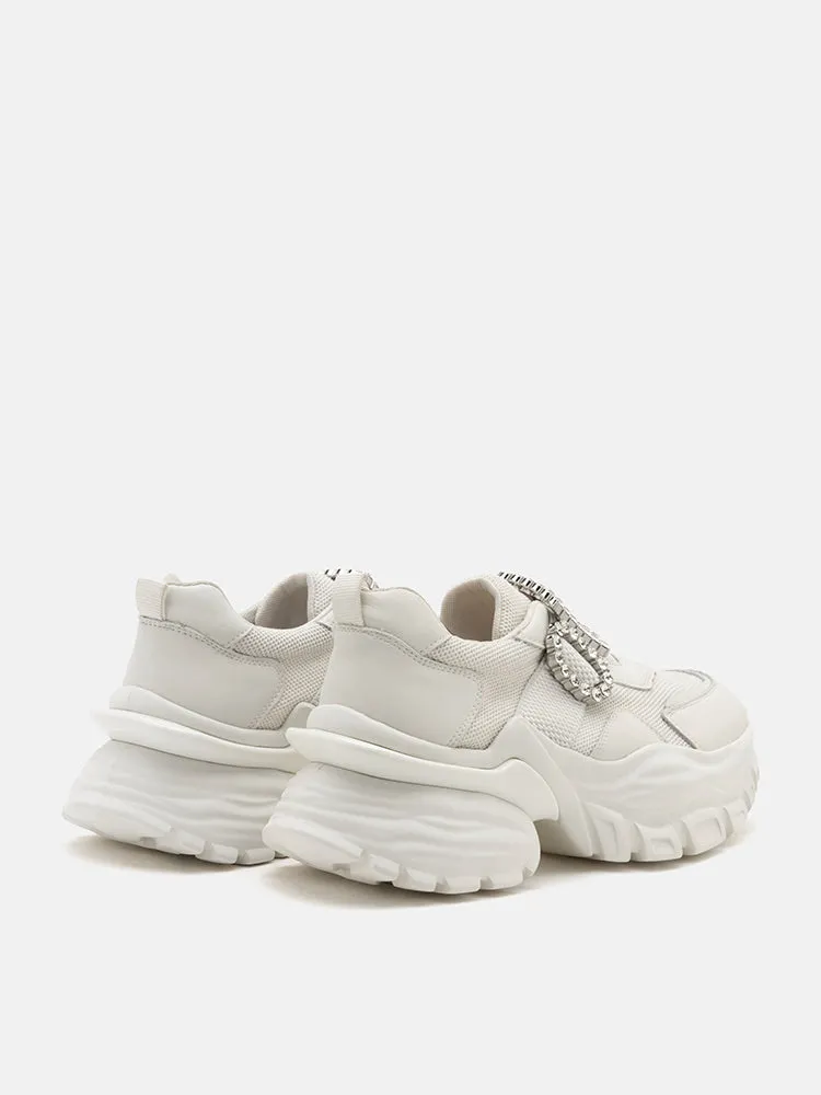 Raven Crystal Embellished Buckle Sneakers