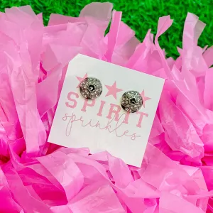 rhinestone soccer stud earrings