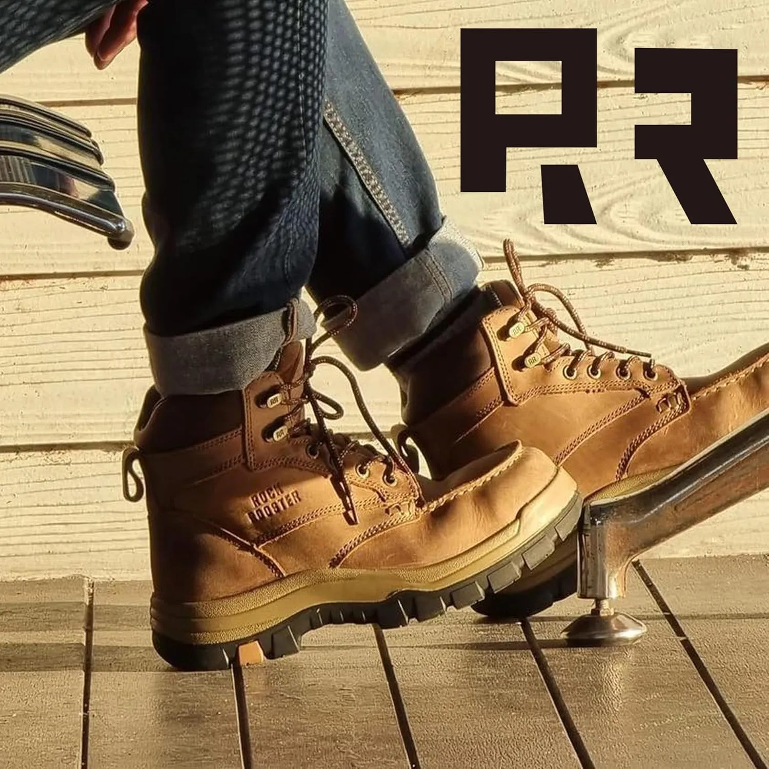 ROCKROOSTER Work Boots for Men, Oiled Leather 6 inch Durable Wide Work Shoes(AK370-AK371-AK372)