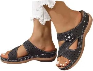 Sandals Womens Slip On Work Wedge Comfortable Orthopedic Wedge Sandalias Women Slip On Platform Sandals Shoes