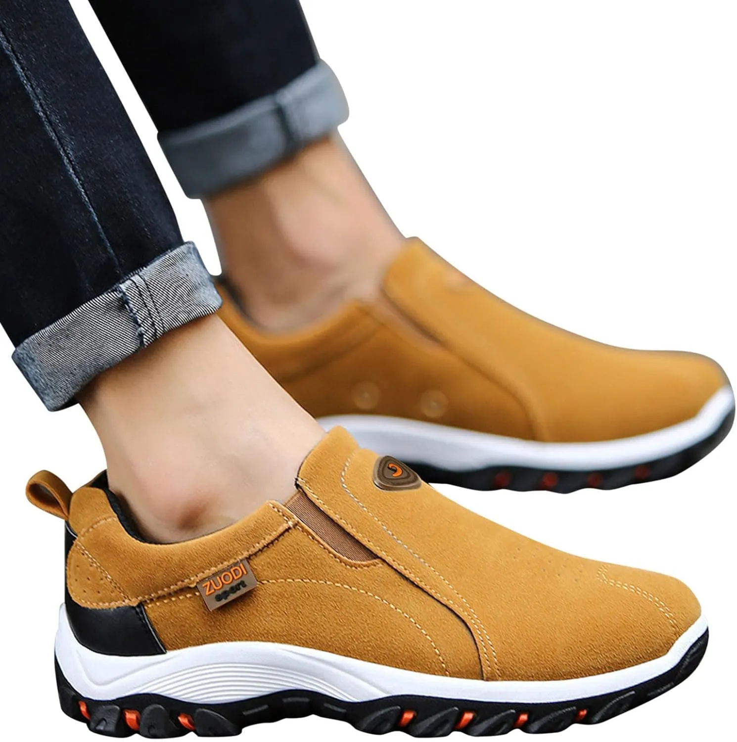 SBGMoSJ Women's Sneakers Size 9.5 Wide Walking Shoes Women Slip Ons Dressy Hiking Shoes Women Size 12 Chunky Sneakers for Women 2023 Black Slip On Walking Shoes for Women
