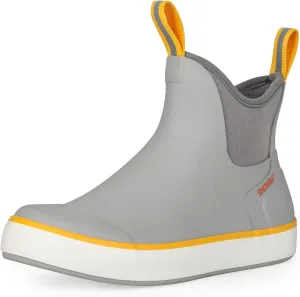 Showave Men??s Deck Boots Waterproof Ankle Saltwater Rain Boot Fishing Rubber Boots Slip On Neoprene Boat Booties Work Sailing Boot For Men