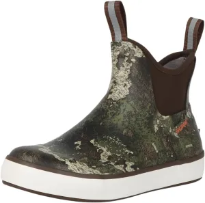 Showave Men??s Deck Boots Waterproof Ankle Saltwater Rain Boot Fishing Rubber Boots Slip On Neoprene Boat Booties Work Sailing Boot For Men