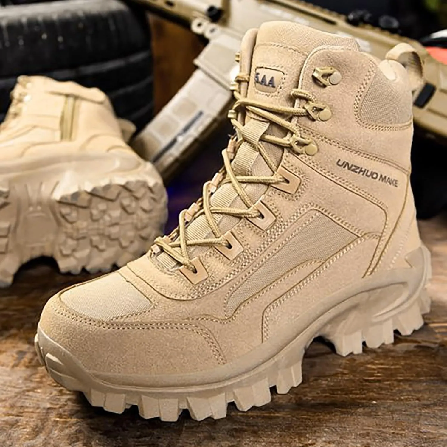 Snow Boots for Men Waterproof Furry Lined Warm Winter Boots Lace Up Cold Weather Anti-Slip Ankle Boots Classic Slip on Lightweight Hiking Shoes