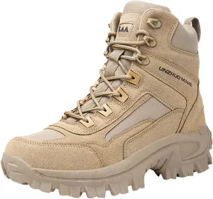 Snow Boots for Men Waterproof Furry Lined Warm Winter Boots Lace Up Cold Weather Anti-Slip Ankle Boots Classic Slip on Lightweight Hiking Shoes