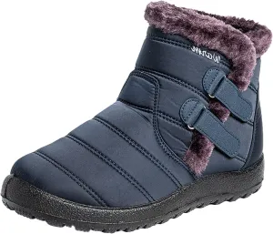 Snow Boots for Women Waterproof Anti-slip Winter Boots Classic Fully Fur Booties Winter Warm Outdoor Ankle Boots Ladies Walking Hiking Booties
