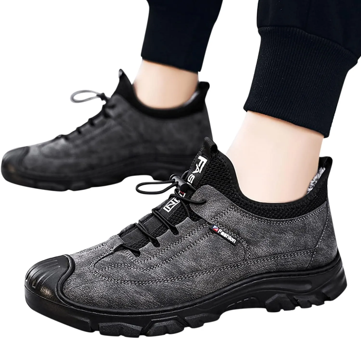 Snow Boots Men Warm Furry Lined Footwear Waterproof Outdoor Casual Winter Boots Non-Slip Lace Up Ankle Boots for Cold Weather Climbing Shoes Hiking Boots