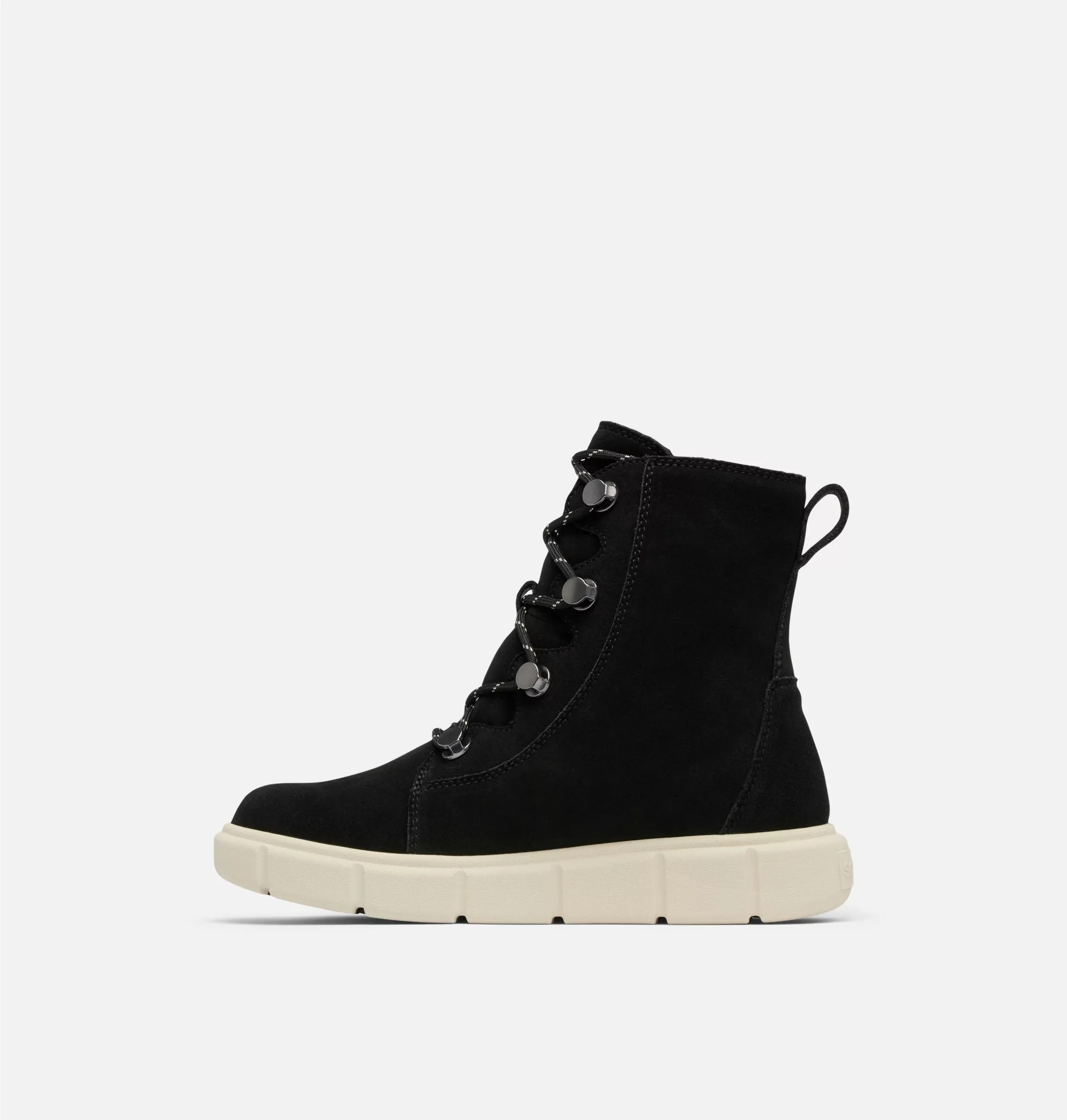 Sorel Women's Sorel Explorer III Joan Waterproof Boots-Black, Chalk