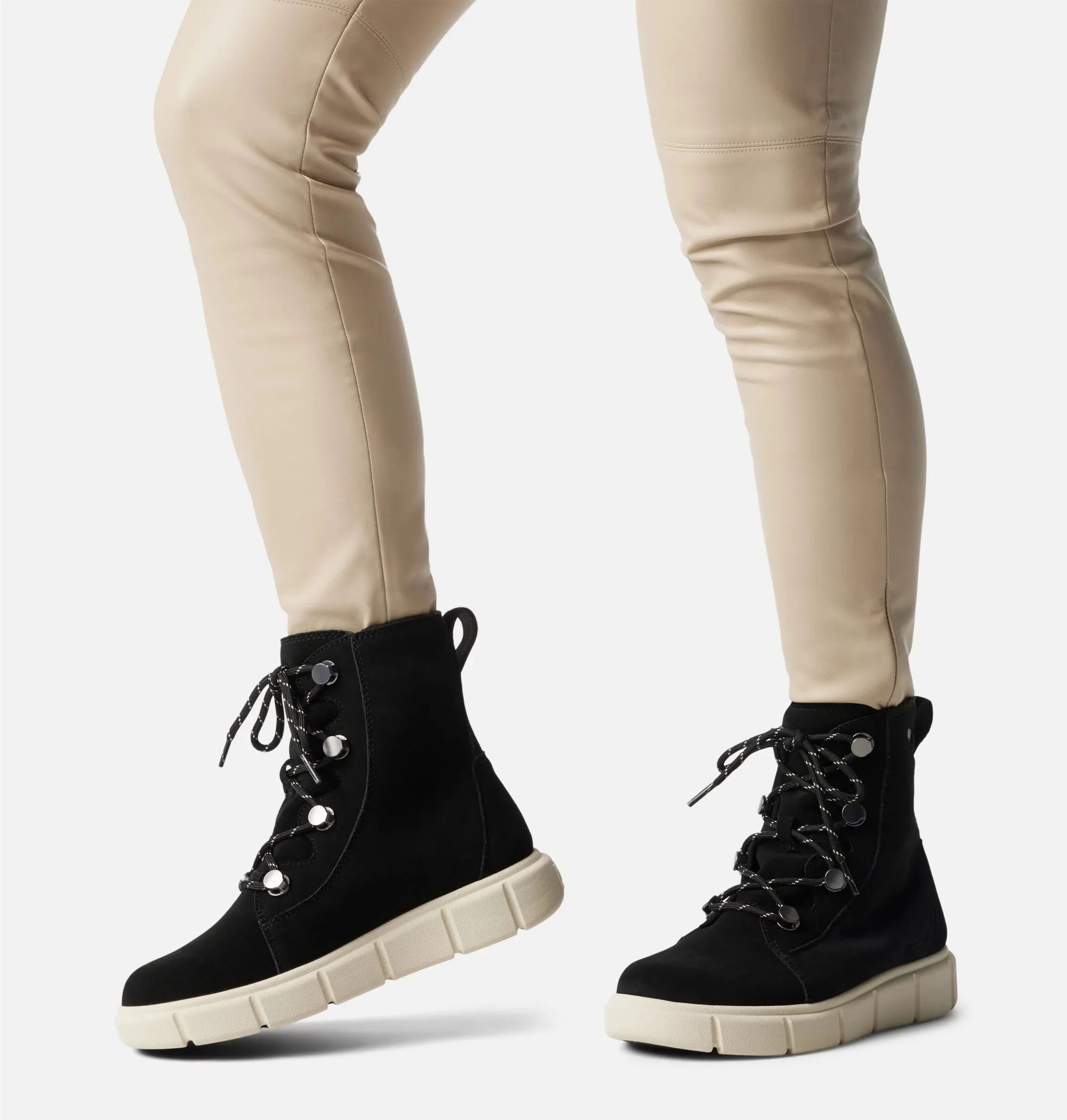 Sorel Women's Sorel Explorer III Joan Waterproof Boots-Black, Chalk