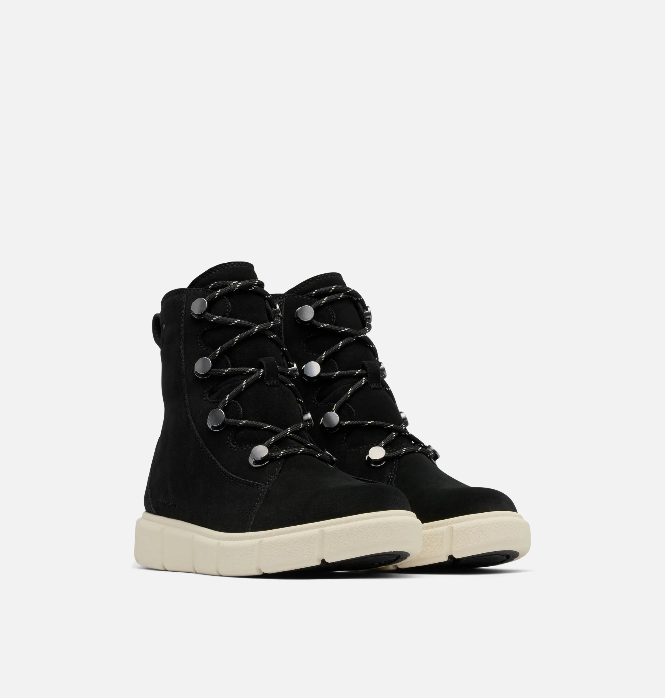 Sorel Women's Sorel Explorer III Joan Waterproof Boots-Black, Chalk