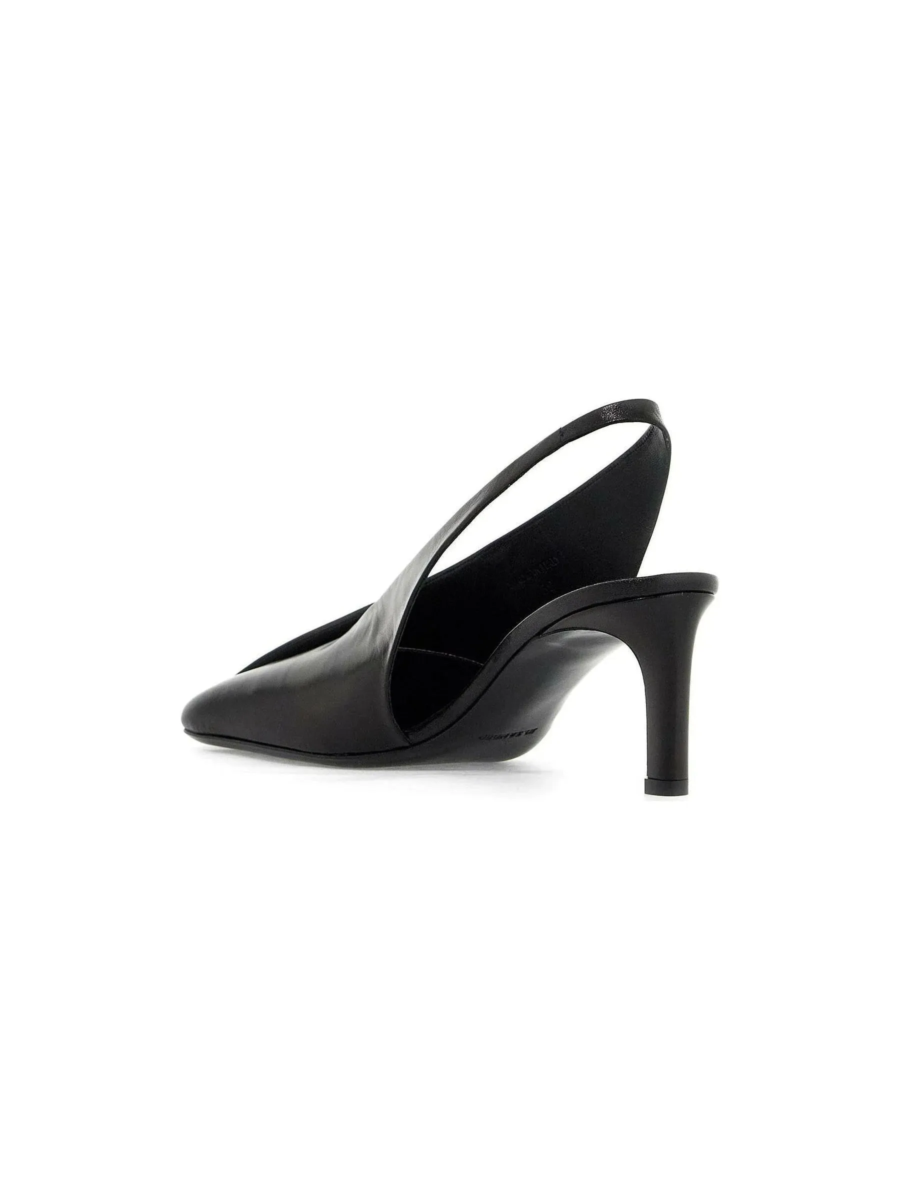 Square Toe Leather Slingbacks