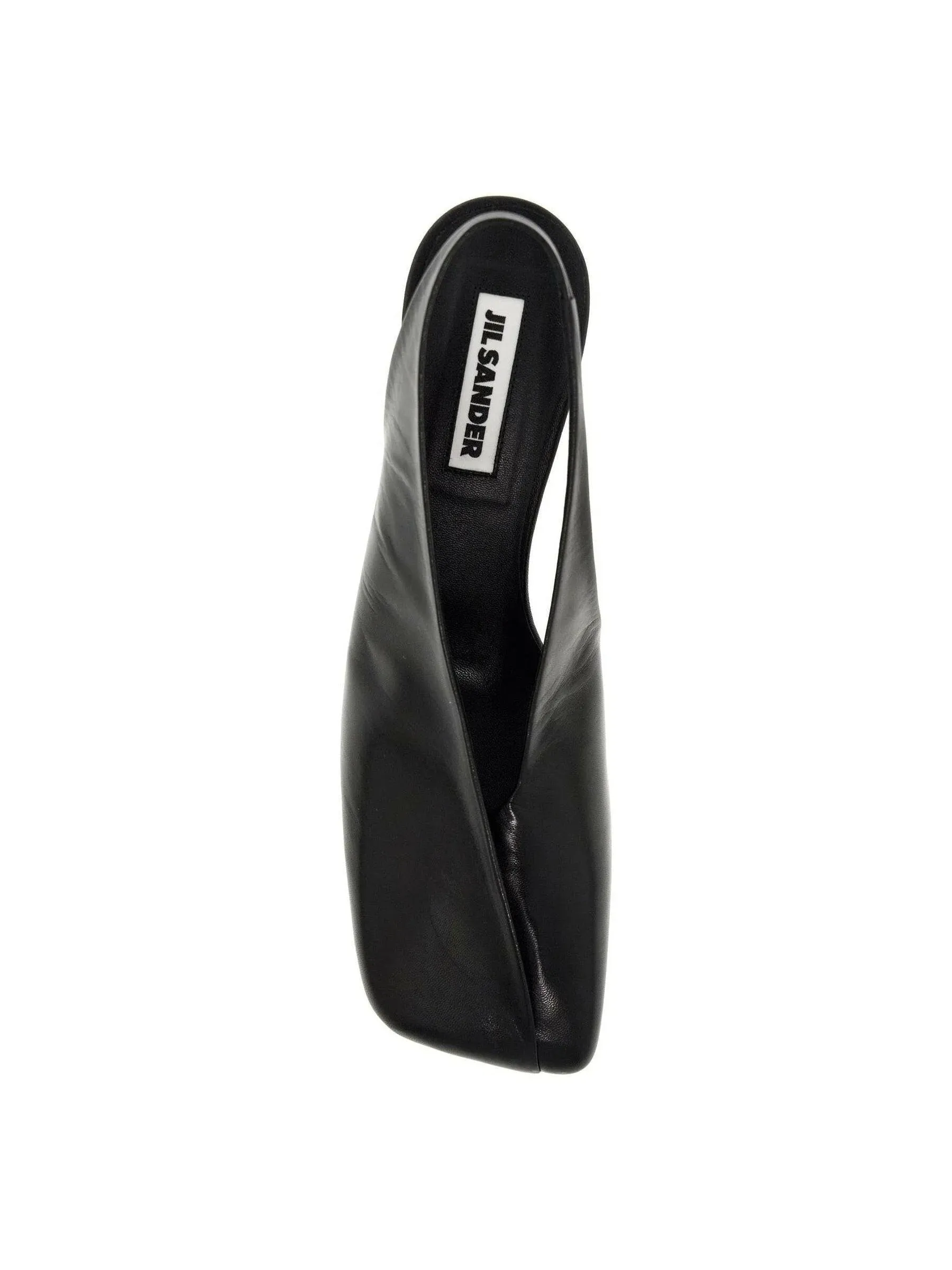 Square Toe Leather Slingbacks