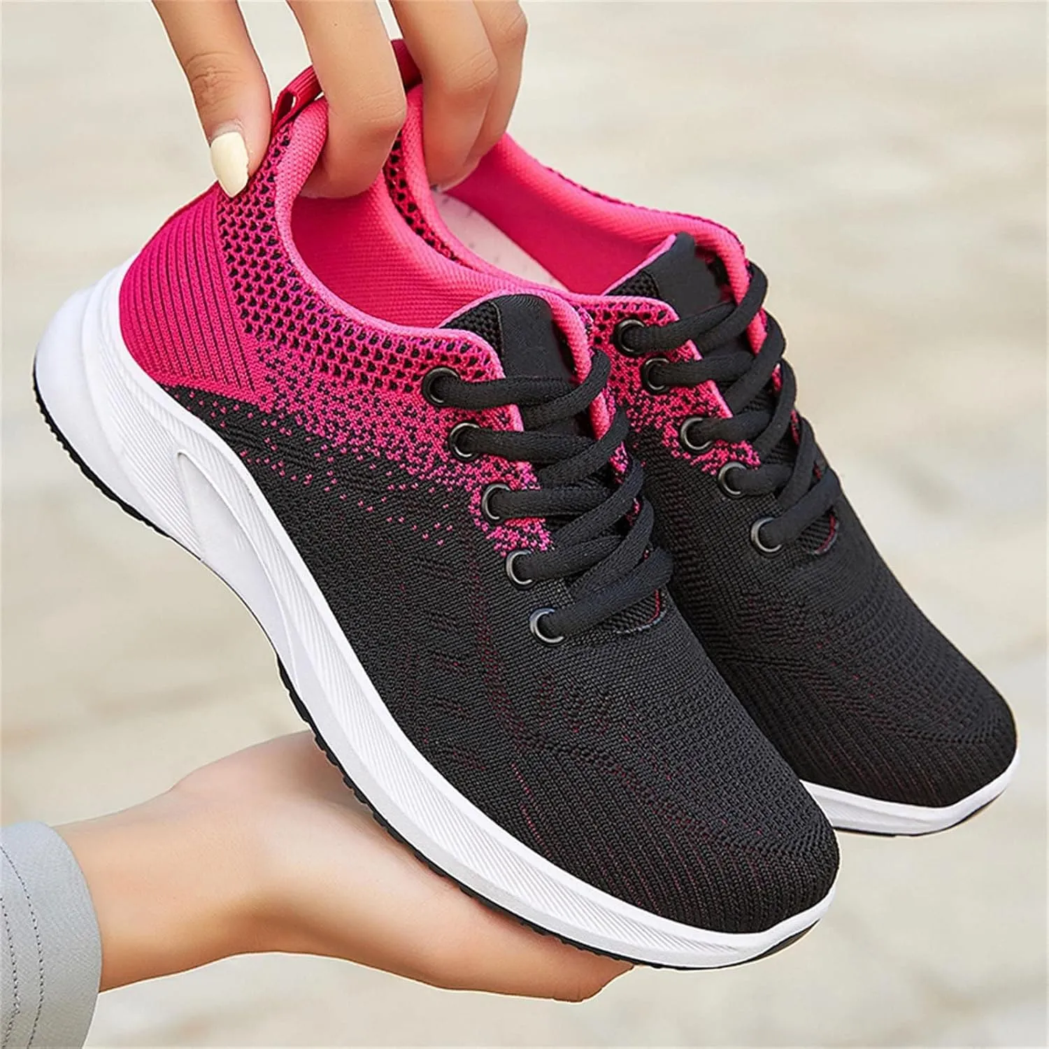 Tennis Shoes for Women, Womens Fashion Sneakers Comfort Wear Orthowear Shoes, Air Cushion Mesh Breathable Sneakers Walking Shoe for Workout Sports Tenis para Mujeres