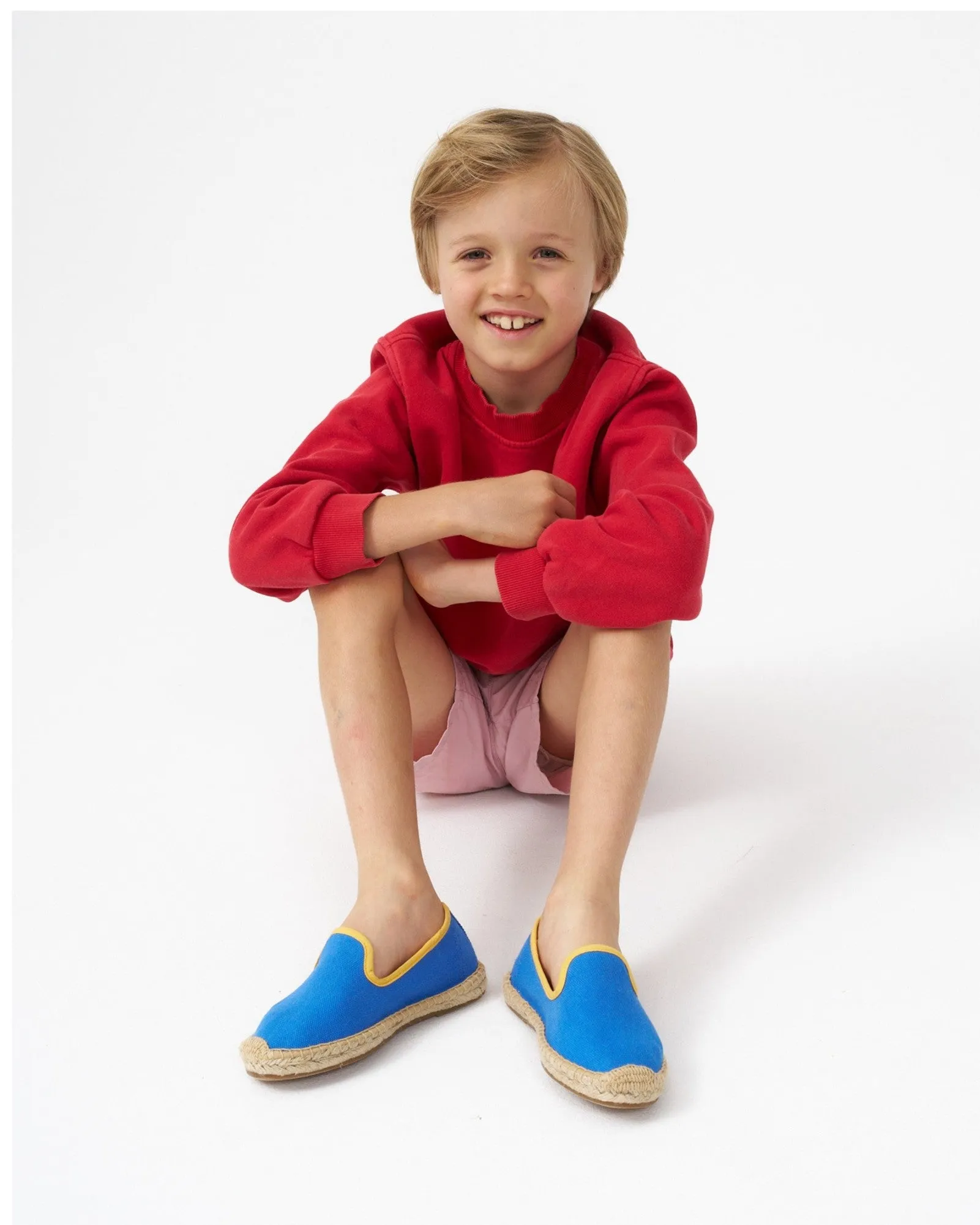 The Smoking Slipper - Contrast Piping - Blue / Yellow - Kids'