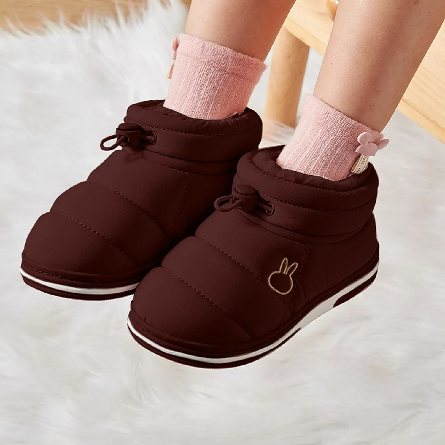 Toddler Baby Boys Girls Warm House Boots Kids Slippers Fuzzy ?????? Lined Comfy Flat Bottom Big Girl Winter Boots Size 4