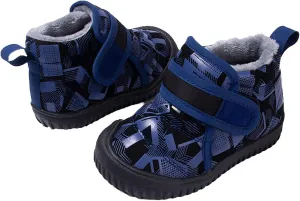 Toddler Plush Ankle Boots Little Boys Girls High Top Hiking Shoes Winter Furry Cozy Outdoor Shoes for Big Boys Size 8