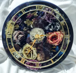 Vintage Style Floral Clock