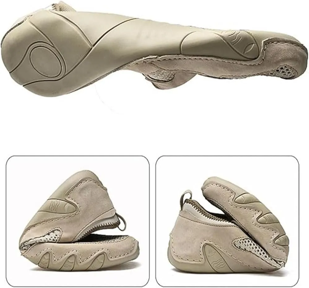 Vogany Men Shoes,Vogany Shoes Orthopedic Sneakers Men Handmade Men's Casual Driving Trainers - Summer Outdoor Breathable Mesh Slip-On Sneakers for Hiking & Walking