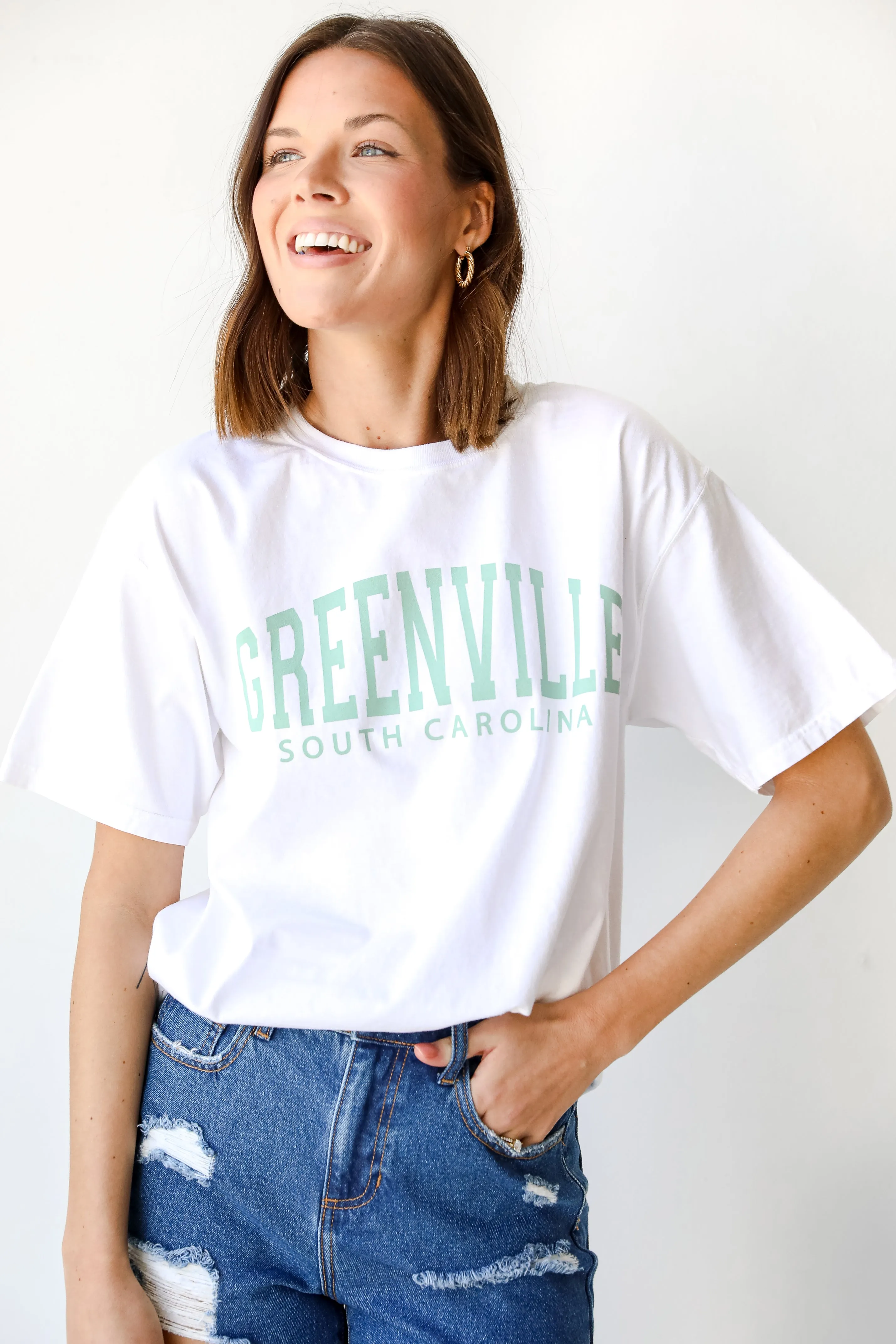 White Greenville South Carolina Tee