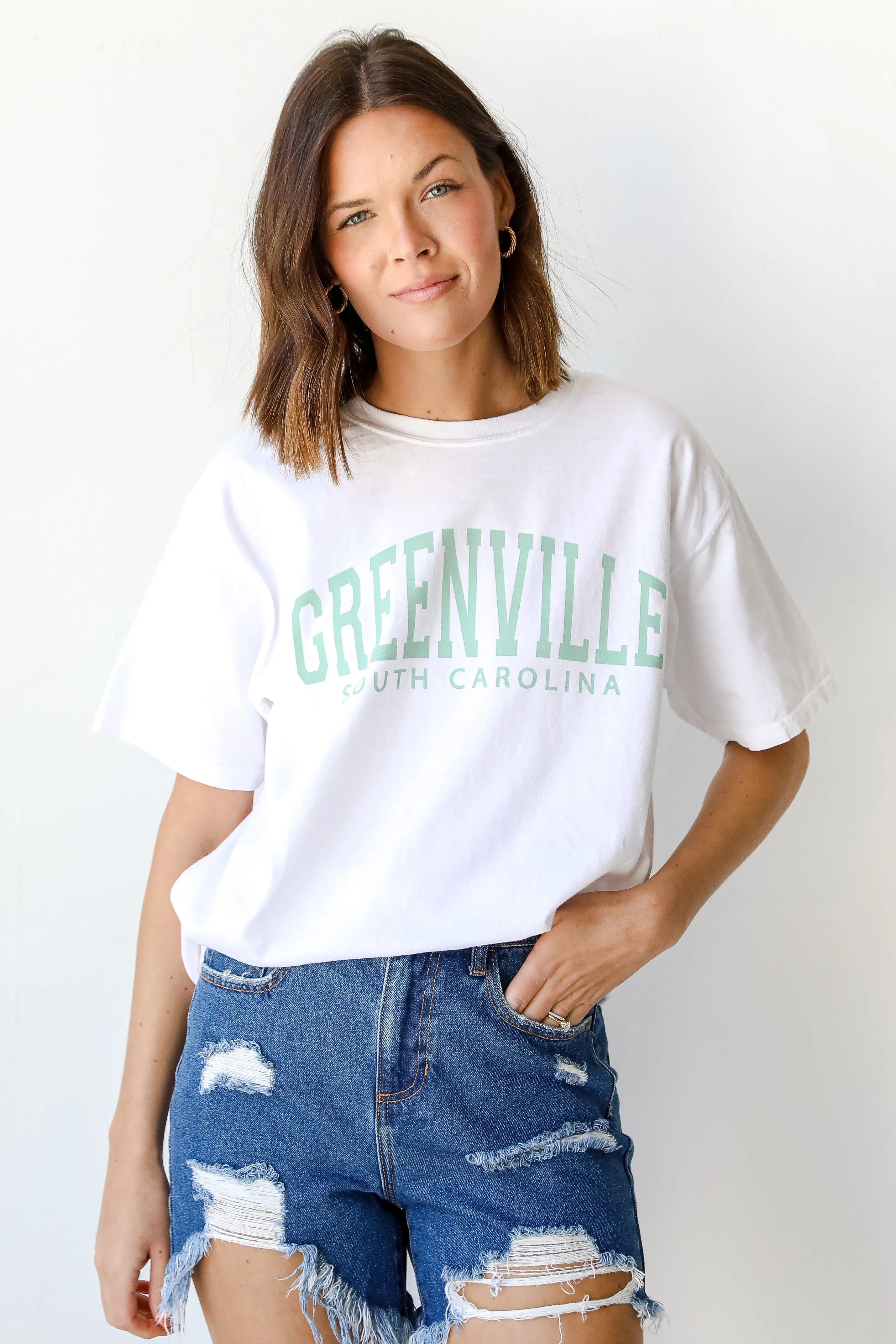 White Greenville South Carolina Tee
