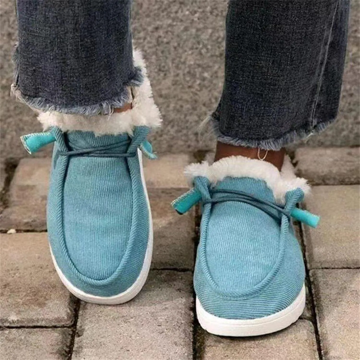 Winter Dress Boots For Women 2024 Warm Snow Fuzzy Ankle Booties Cute Silp On Comfortable Casual Fashion Loafers Shoes