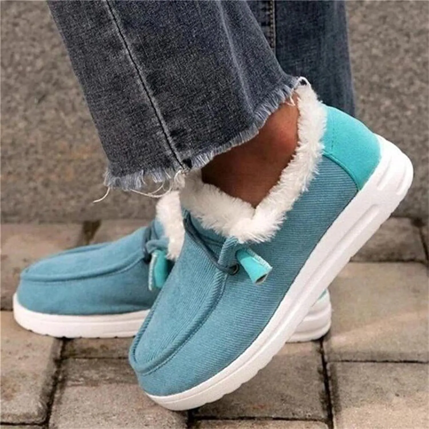 Winter Dress Boots For Women 2024 Warm Snow Fuzzy Ankle Booties Cute Silp On Comfortable Casual Fashion Loafers Shoes