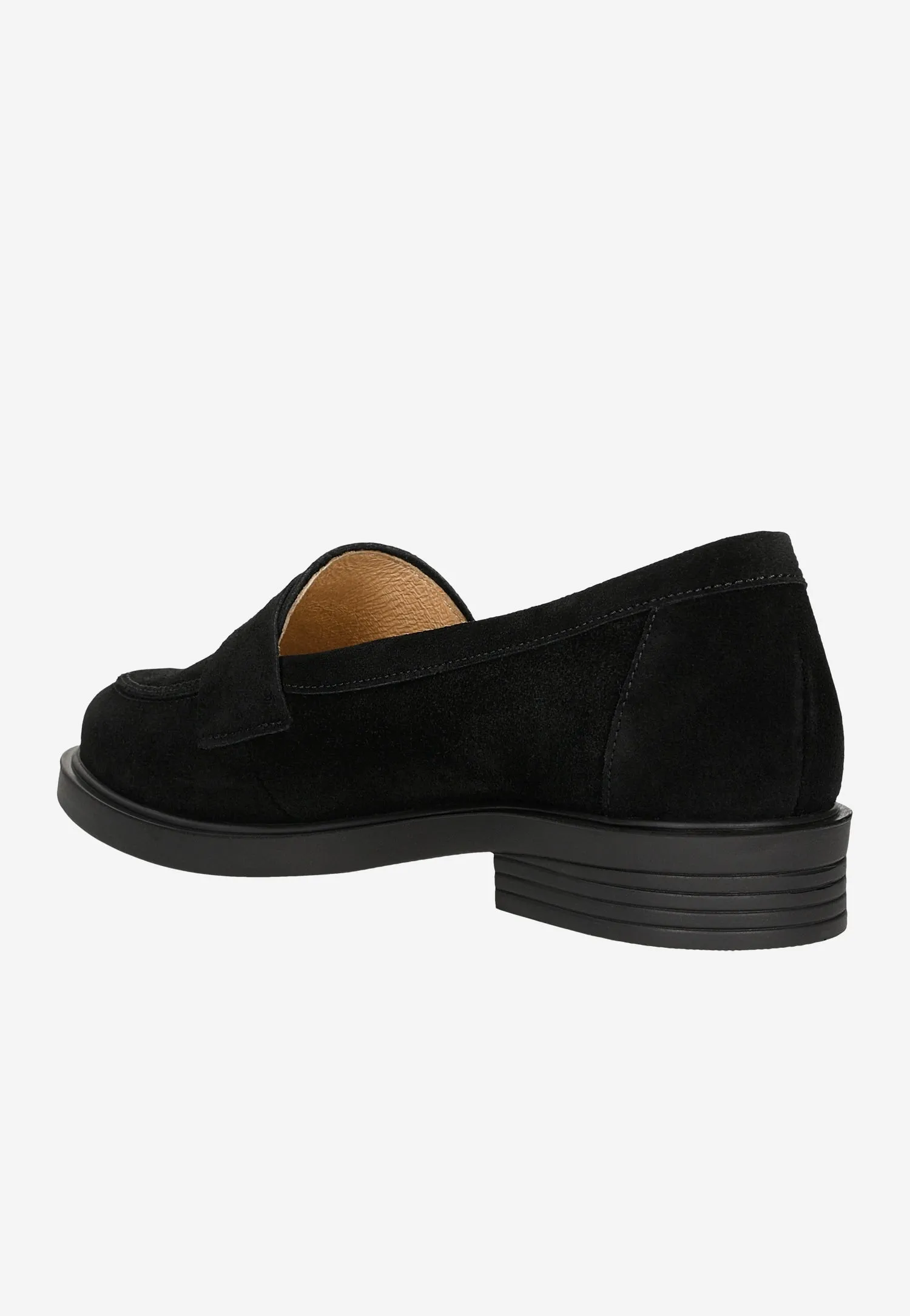 Wojas Black Velour Leather Loafers | 4622261