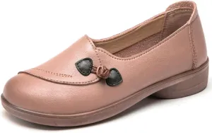 Women's Casual Skates, Comfortable Walking Flats, Leather Driving Shoes