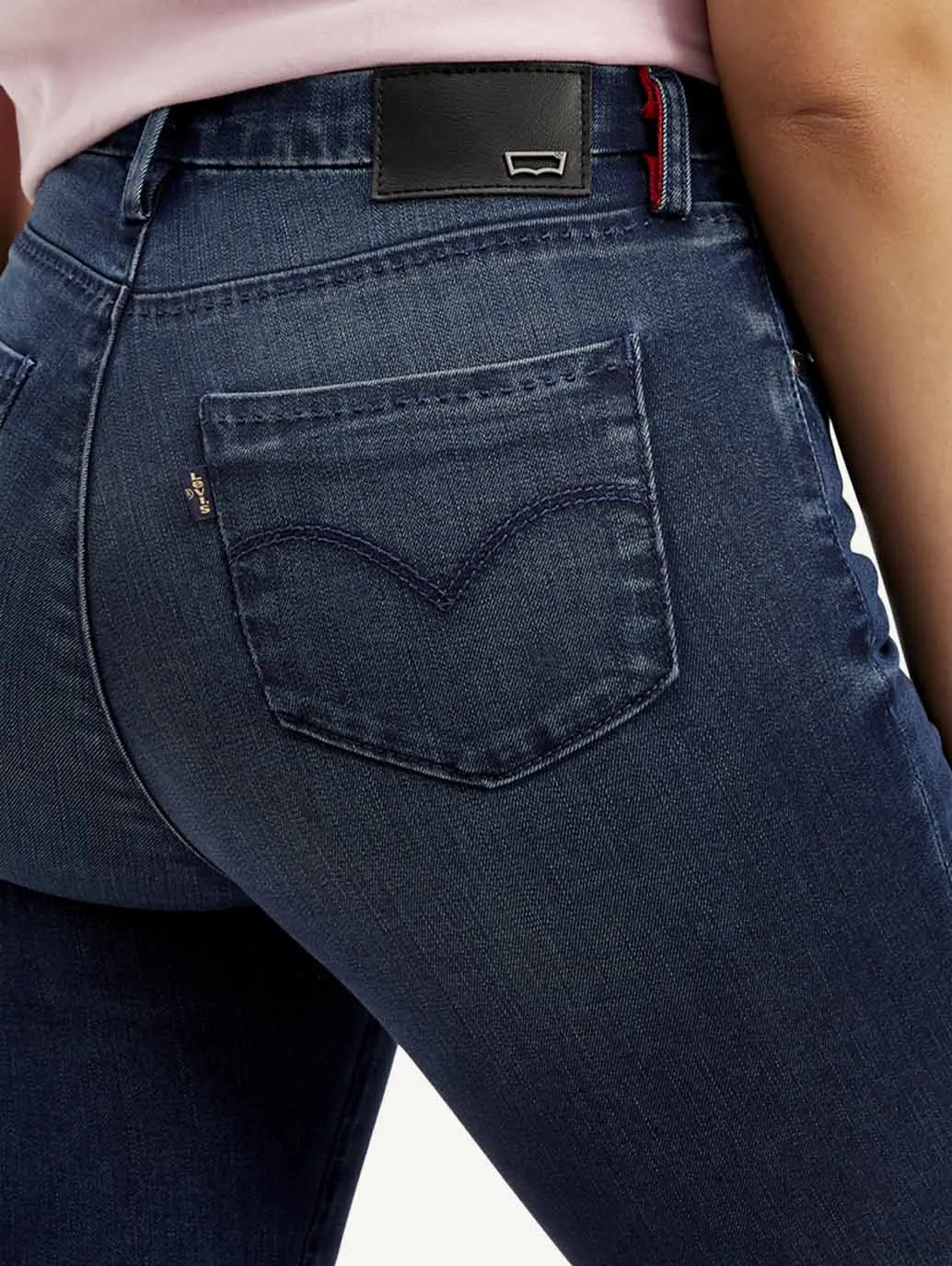Women's Dark Blue Flared Fit Mid Rise Jeans