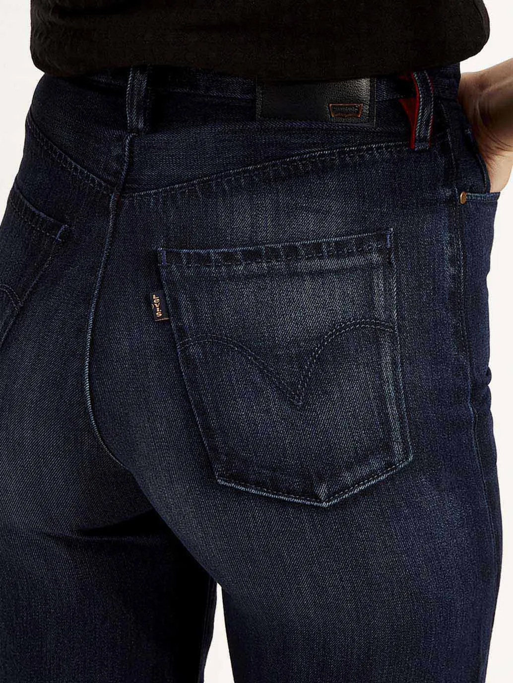 Women's Dark Blue Straight Fit High Rise Jeans