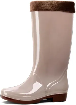 Women's fleece Waterproof Non-Slip Knee-High Boots