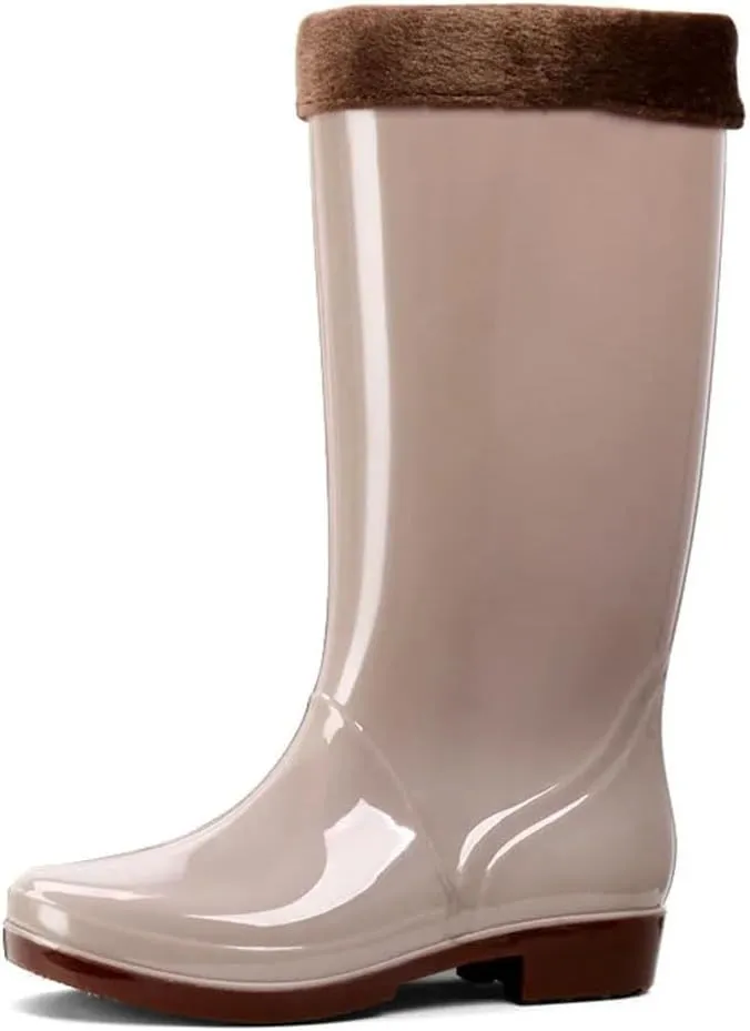 Women's fleece Waterproof Non-Slip Knee-High Boots