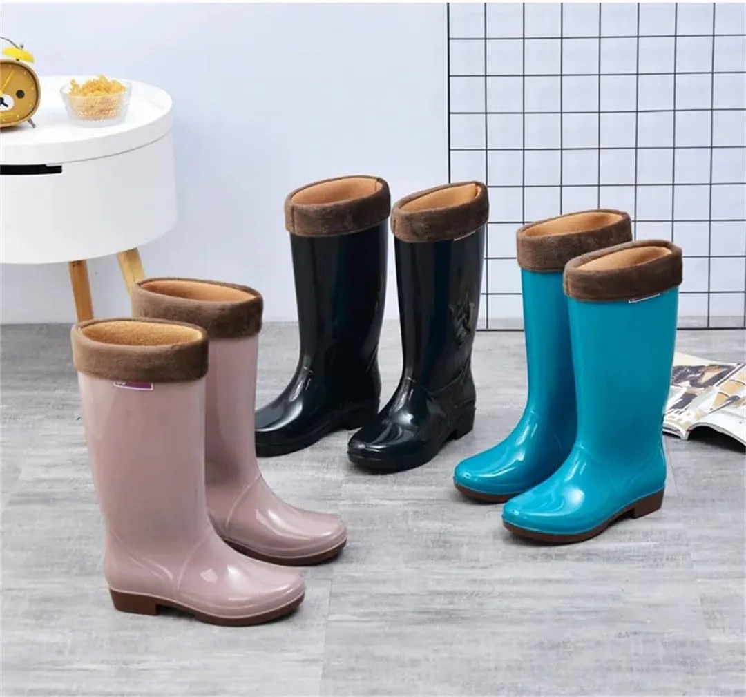 Women's fleece Waterproof Non-Slip Knee-High Boots