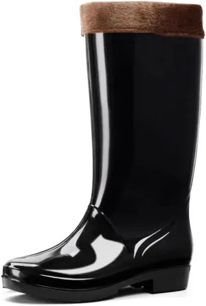 Women's fleece Waterproof Non-Slip Knee-High Boots