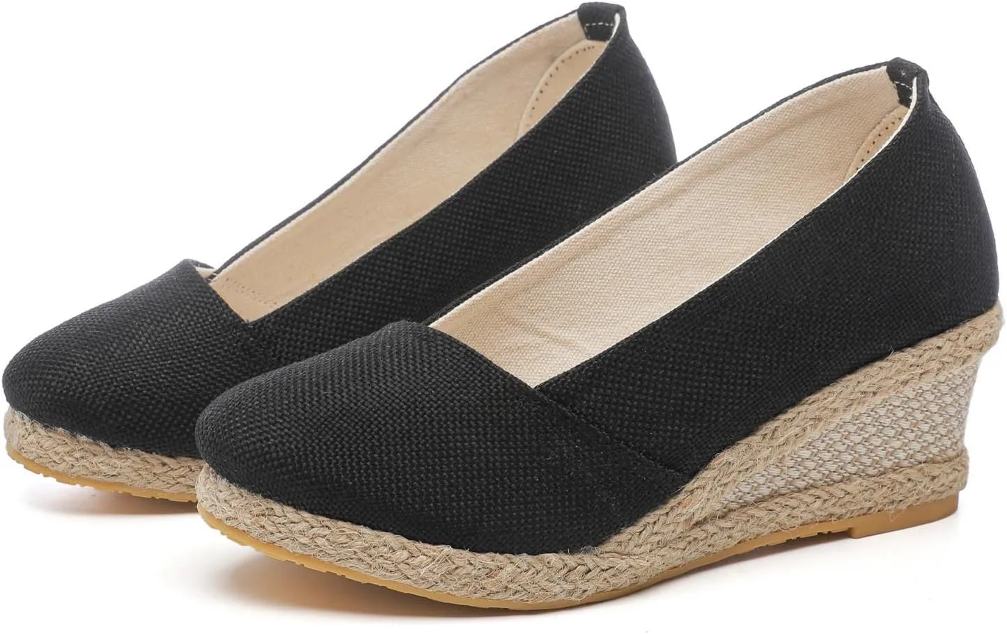 Womens Summer Fashion Close Toe Breathable Flatform Wedge Heel Sandals Espadrille Non Slip Shoes with Arch Support for