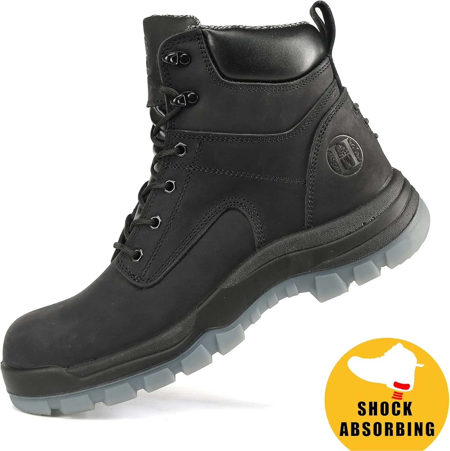 Work Boots for Men, 6" Soft Toe Water Resistant Non-slip Anti-puncture Lightweight Mens Work Boots, Durable, Breathable
