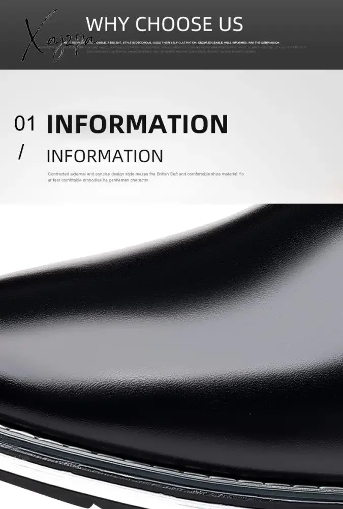 Xajzpa - Man Leather Shoes Spring Male Sneakers Casual Solid Leather Shoe Business Sport Flat Round Toe Light Comfortable Plus Size 38-50