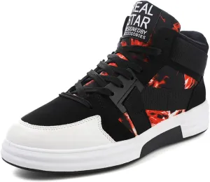 YAXE Men??s Casual High Top Lace Up Skate Shoes