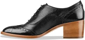 YDN Women Formal Closed Toe Lace Up Oxfords Perforated Stacked Low Heels Derby Pumps Work Business Shoes Size 4-16 US