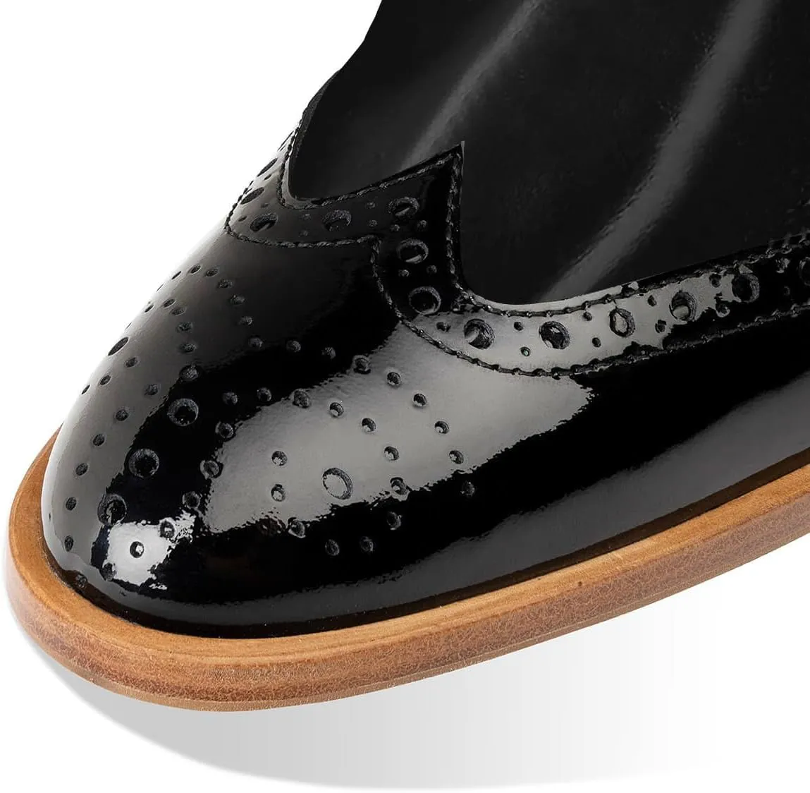 YDN Women Formal Closed Toe Lace Up Oxfords Perforated Stacked Low Heels Derby Pumps Work Business Shoes Size 4-16 US